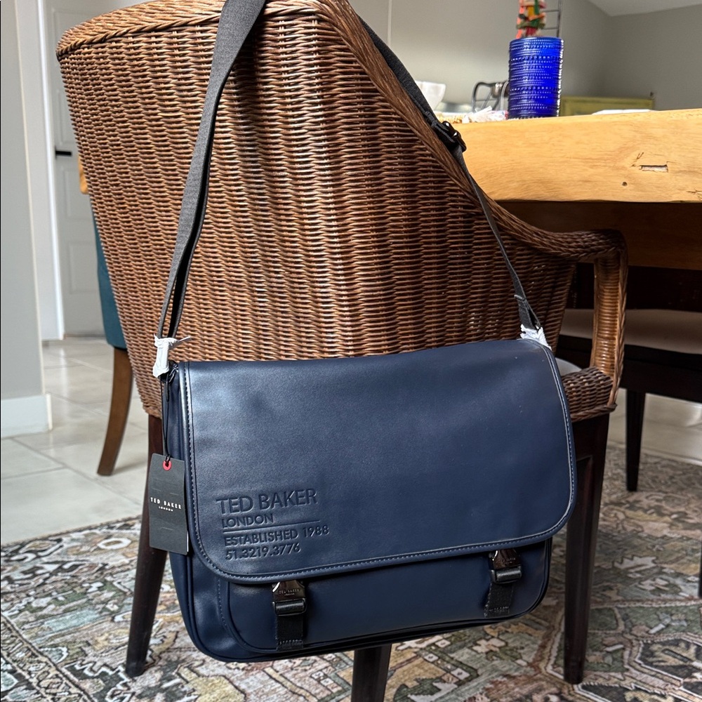 Ted Baker Navy Men's Messenger Bag NWT
